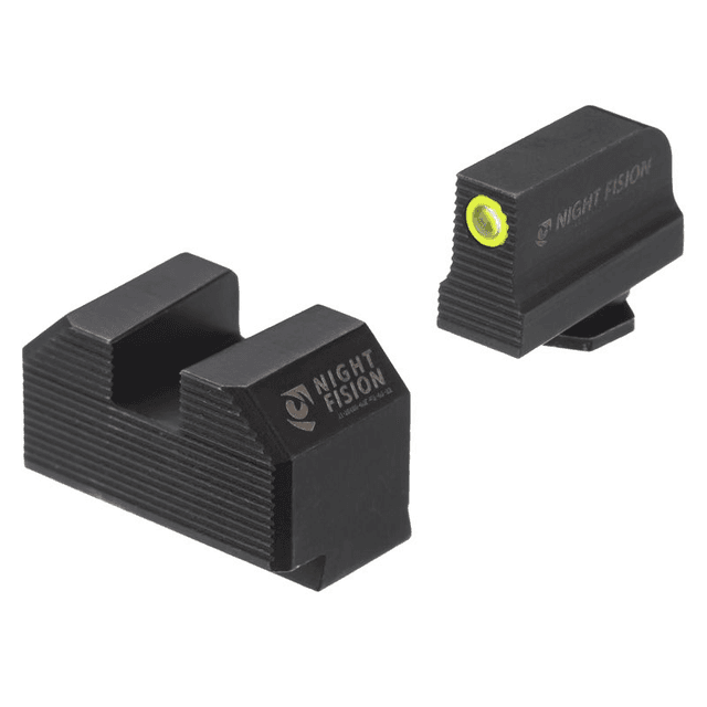 Night Fision Optics Ready Stealth Night Sight Glock Mos Yellow Front Blank Back
