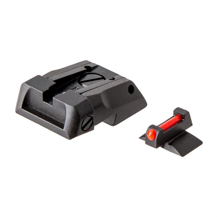 L.p.a. Sights Novak Style Adjustable Rear Black Front Red Sight Set 1911