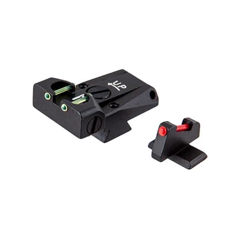 L.p.a. Sights Browning Hi-Power Fiber Optic Adjustable Sight Set 2-Dot Red/Green
