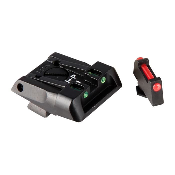 L.P.A. Sights Fully Adjustable Fiber Optic Front Rear Glock Red Green