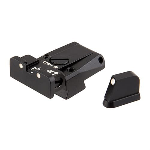 L.P.A. Sights CZ 75/85 Adjustable Sight Set White for CZ 75/85