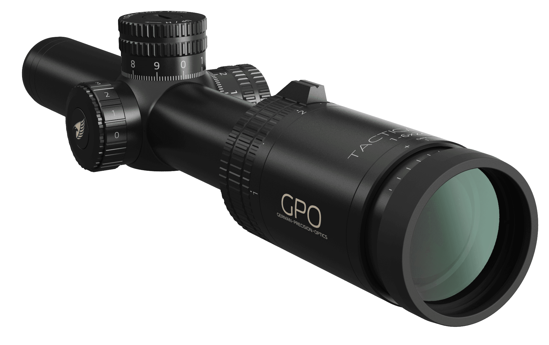 German Precision Optics GPOTAC 1-6x24 Illuminated Mil-Spec Horseshoe 30mm Tube