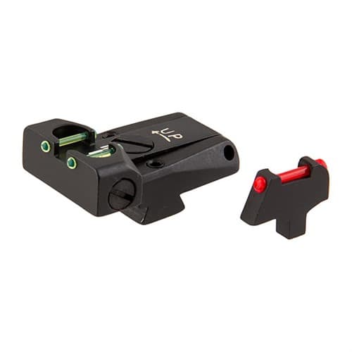 L.P.A. Sights Colt 80s Fiber Optic Adjustable Sights 3-Dot Red Green Colt-pattern
