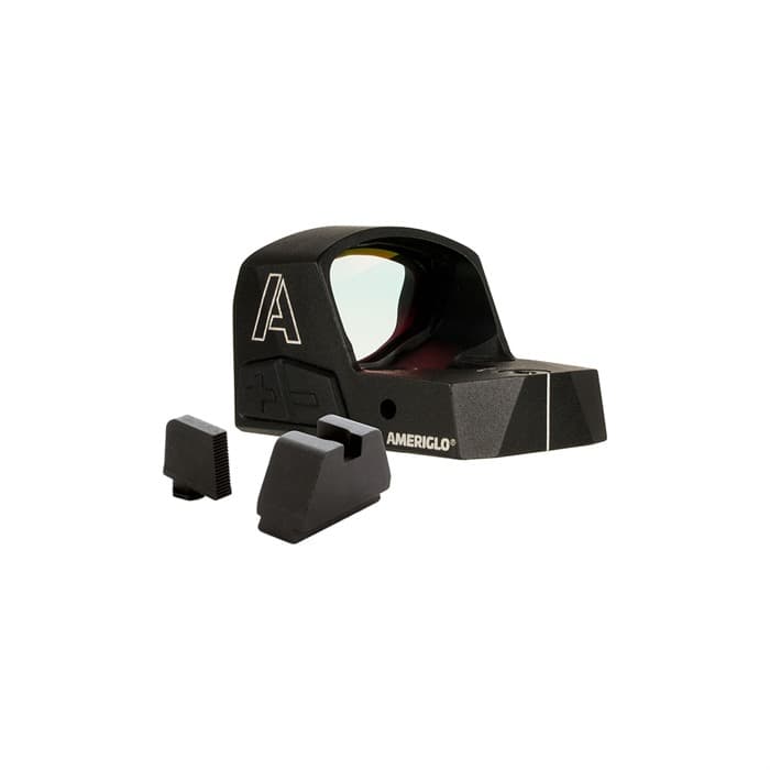 AmeriGlo Haven 5 MOA Dot Reticle Red Dot with Optic Compatible Iron Sights for Handguns