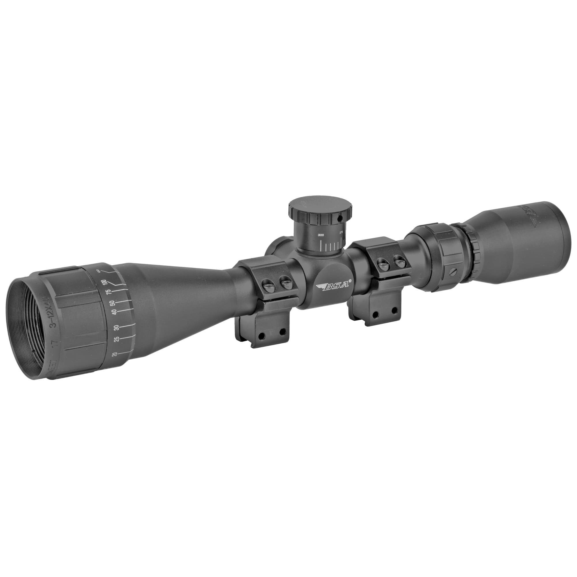 BSA Optics Sweet 17 3-12x40 AO Rimfire Scope 1in Tube Duplex