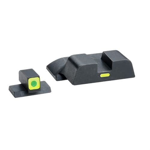 AmeriGlo Cap Tritium Sights for S&w M&p Front Green LumiGreen Rear LumiGreen