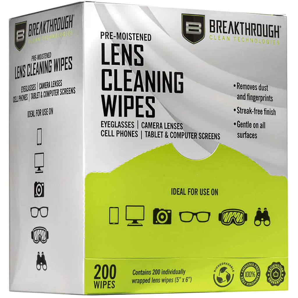 Breakthrough Clean Breakthrough Multi Purpose Lens Wipes 200 Ct Display Box