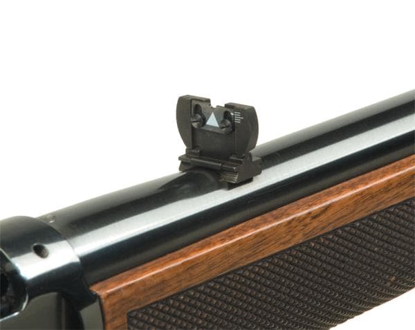 Lyman Folding Leaf Sight 16A for 3/8 Dovetail Rifles Open Rear Elevation