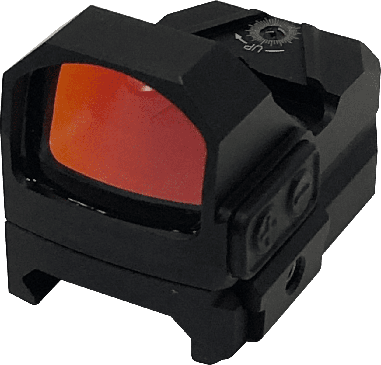 M+M Industries Ac M10X Red Dot Sight 3 MOA Dot 50000 Hour Battery Life Picatinny Mount