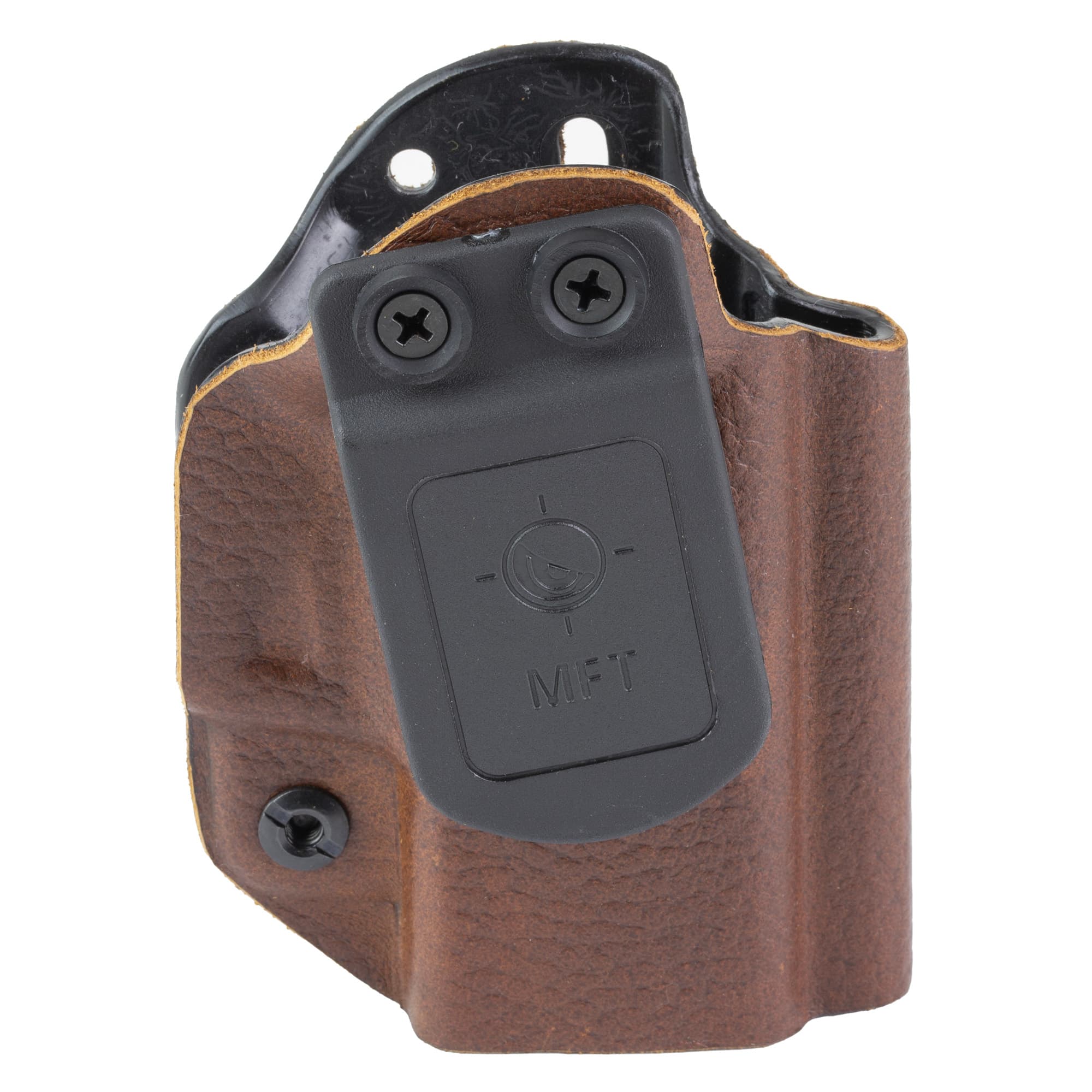 Mission First Tactical Leather Hybrid IWB/OWB Holster for Springfield HellCat Brown Ambi