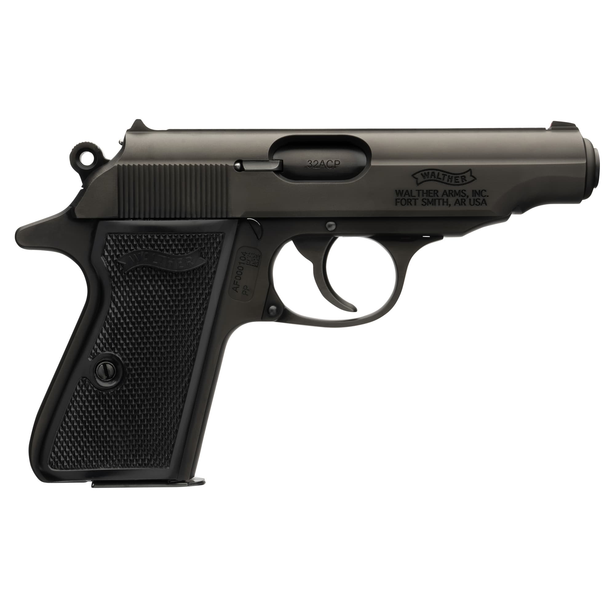 Walther PP Black Pistol 32 ACP 3.9 in. Black 8 rd.