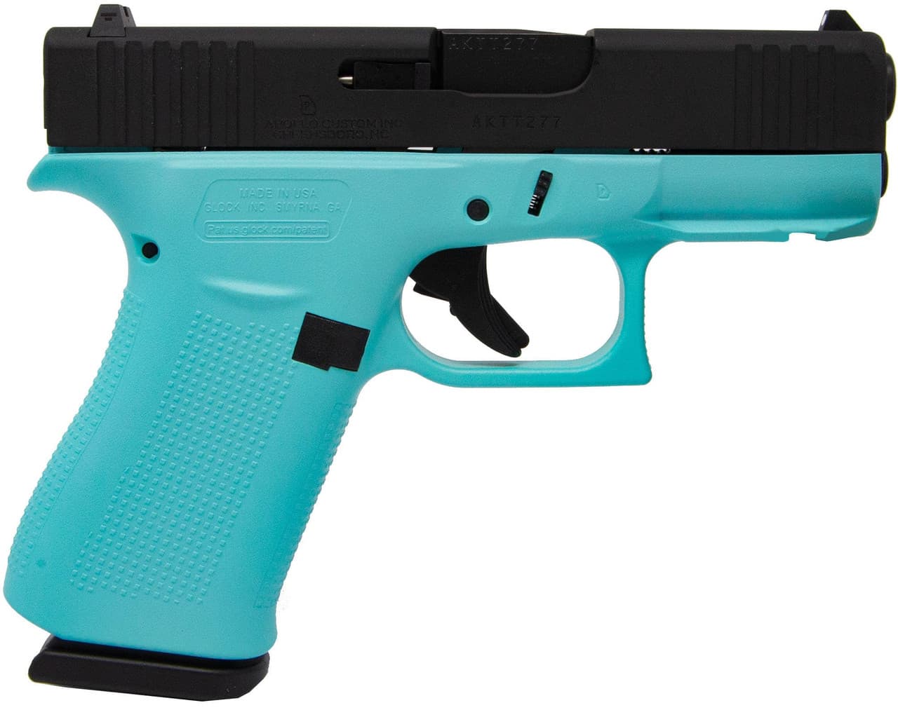 Glock G43X 9mm 3.41in 10-Round Cerakote Robins Egg Blue Apollo Custom Edition