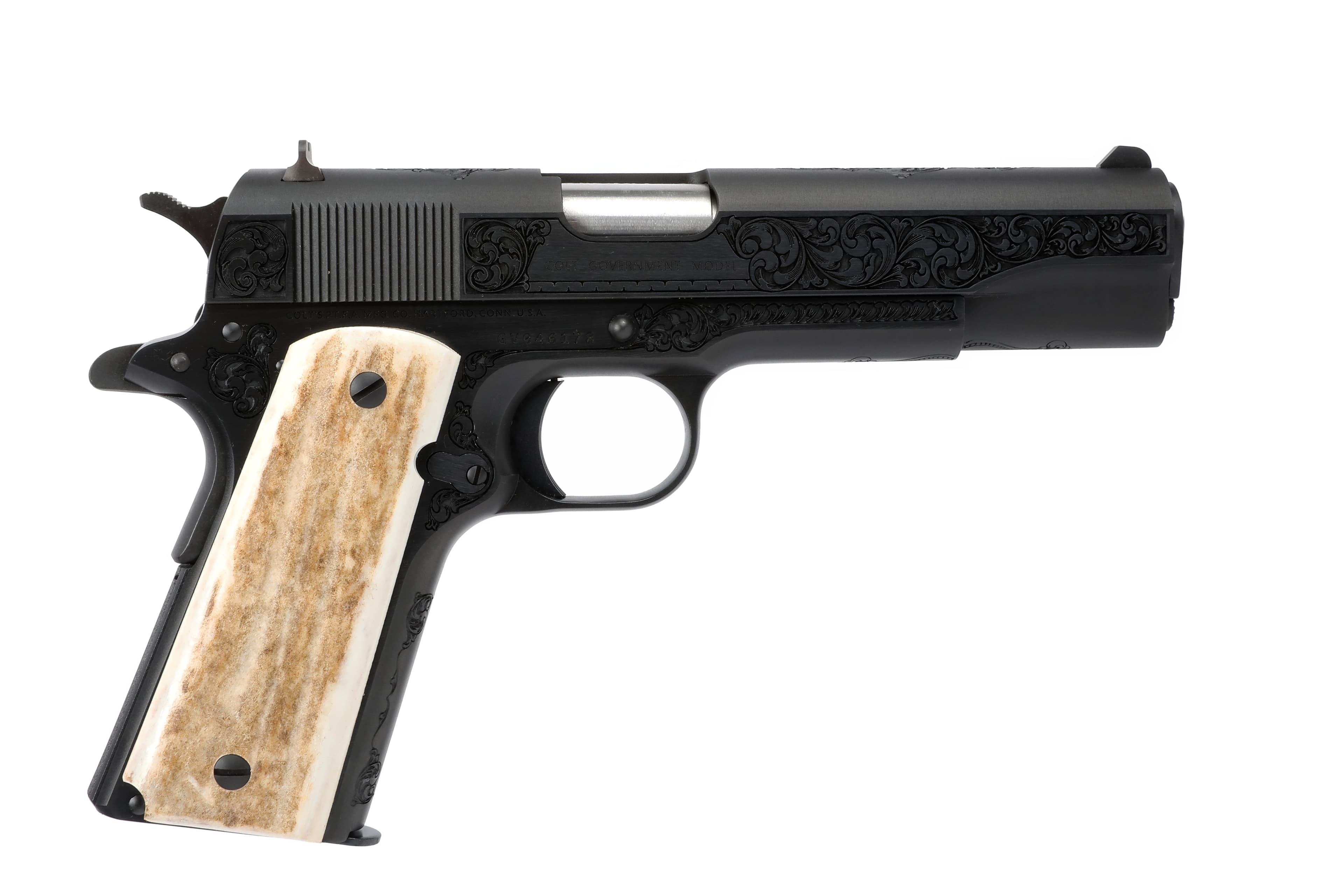 Colt Government Classic 45 ACP 5 Inch 7 Rounds Blued Steel Rosewood Grips