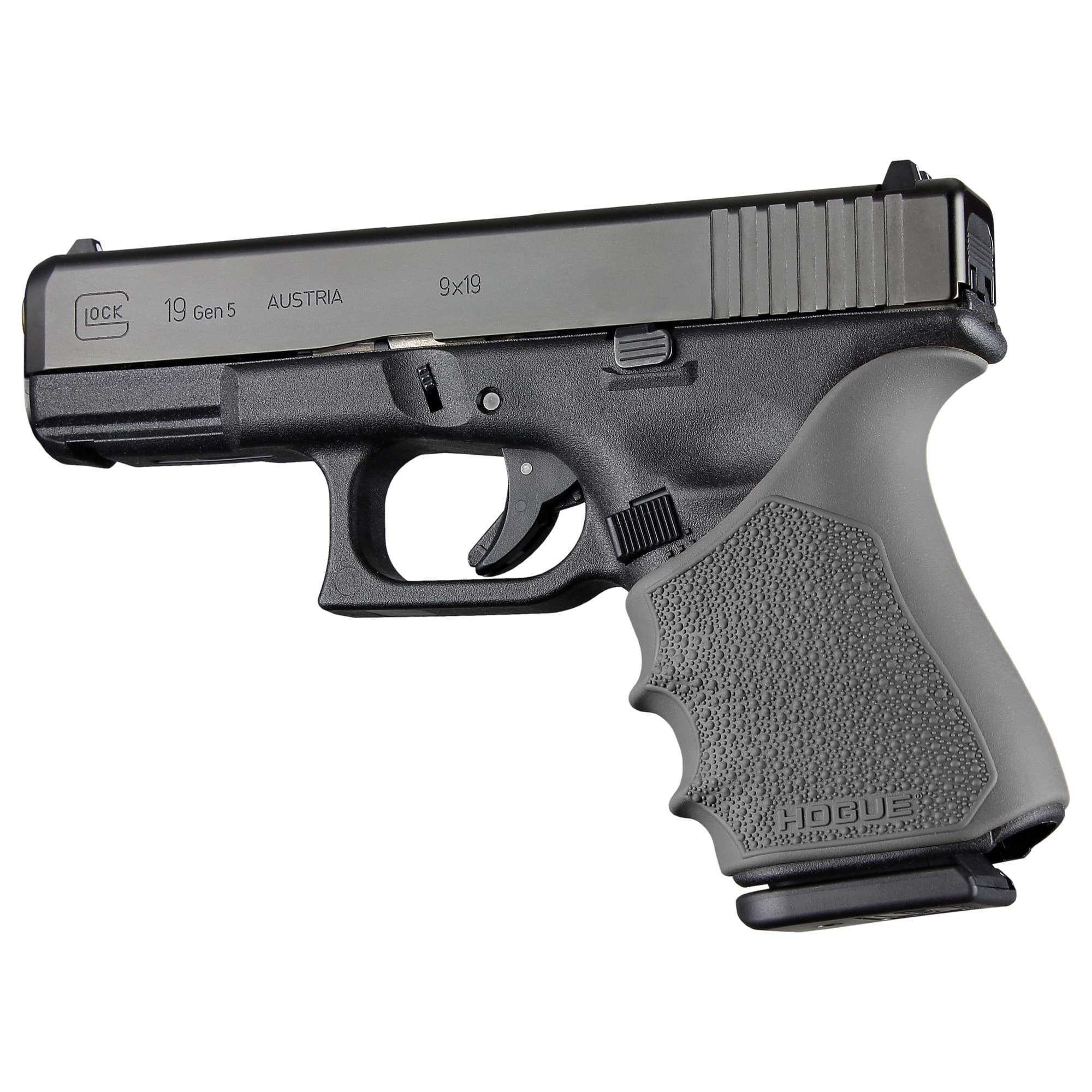 Hogue HandAll Beavertail Grip Sleeve Glo Gray for Glock Gen1/2/5 19 23 32 38