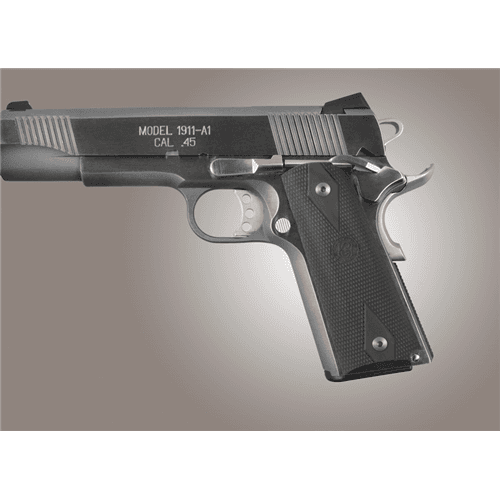 Hogue Govt Model Rubber Grip Panels Cobblestone Texture Fits Standard Handguns