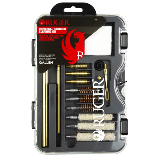 Allen Ruger Universal Handgun Cleaning Kit 18 Piece with Brass Components