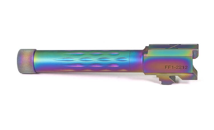 Faxon Firearms Glock 19 416R Flame Fluted Threaded Barrel Chameleon PVD 9mm