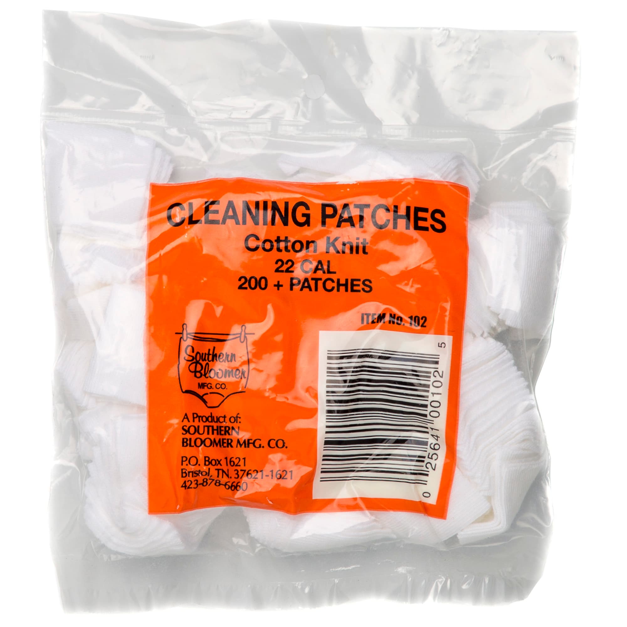 Southern Bloomer 102 Cleaning Patches .22 Cal Cotton 200 Per Pack