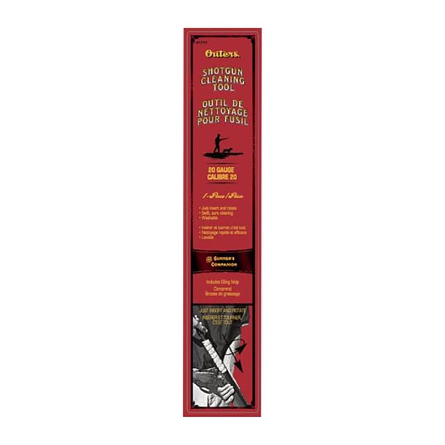 Outers 41717 Shotgun Cleaning Tool 20 Gauge Includes Reusable Storage Tube
