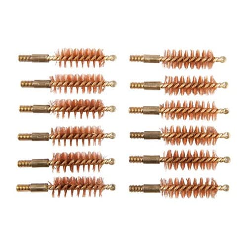 DOZEN PACK BRONZE PISTOL BRUSHES, 10 MM/40/41 CAL