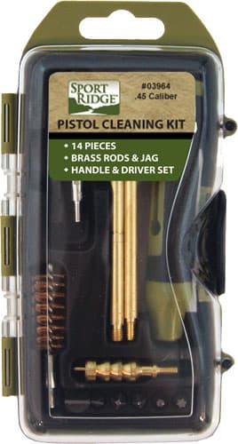 TacShield Sport Ridge 14pc Pistol Cleaning Kit Hard Case 45 Cal