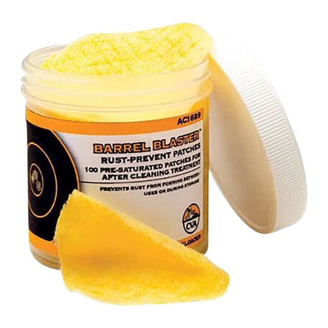 CVA AC1689 Barrel Blaster PreLubed Patches Against Rust and Corrosion Jar