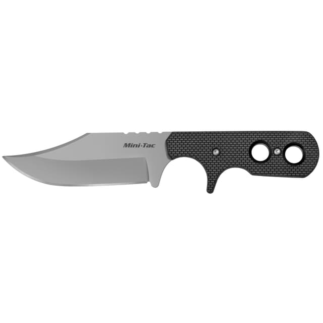 Cold Steel Mini Tac Bowie Fixed Blade Knife Black 3.6 in. w/Sheath