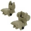TacFire Ar-15 Same Plane Low Profile Pop Up Sights Tan