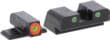 AmeriGlo Green Tritium Round Outline Orange White Sig 8 Height Handgun Sights