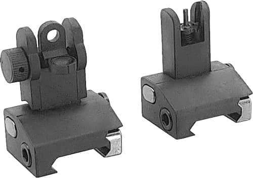 J&E Machine Tech Flip-Up Front And Rear Sights for AR Polymer