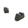 AmeriGlo 3XL Tall Green Tritium White Outline Front Dot Rear Glock Sights