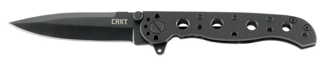 CRKT M16-01KS M16 01KS 3.06" Folding Spear Point Plain Black EDP 8Cr14MoV SS Blade/Black Stainless Steel Handle Includes Pocket Clip