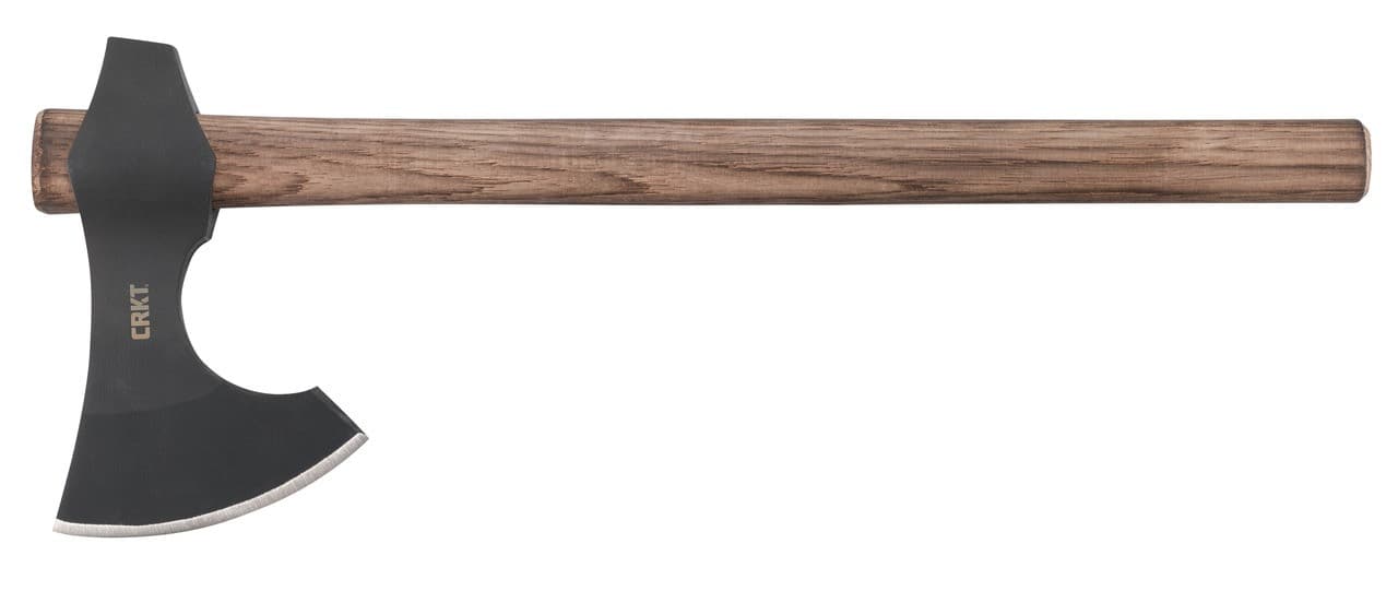 CRKT 2736 Berserker  4.65" Blade 1055 Carbon Steel Blade/Tennessee Hickory Handle 19" Long Axe w/Hammer