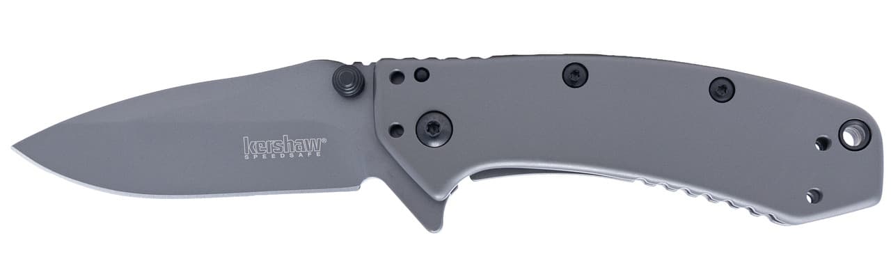 Kershaw 1555TI Cryo  2.75" Folding Drop Point Plain Gray TiN 8Cr13MoV SS Blade Gray PVD Stainless Steel Handle Includes Pocket Clip