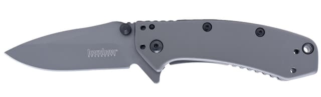 Kershaw 1555TI Cryo 2.75" Folding Drop Point Plain Gray TiN 8Cr13MoV SS Blade Gray PVD Stainless Steel Handle Includes Pocket Clip