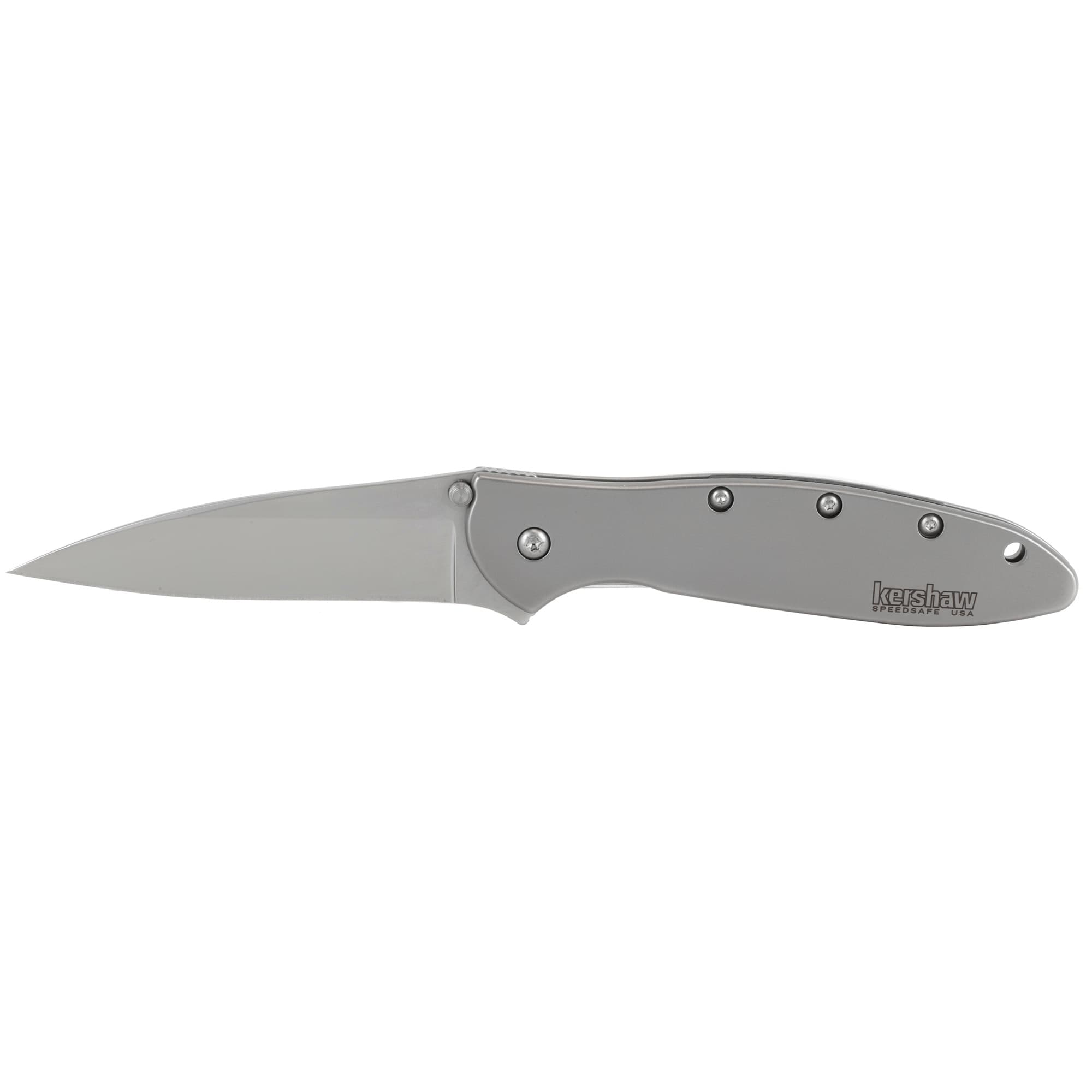 Kershaw Ken Onion Leek Folding Knife 3" Drop Point Blade Silver