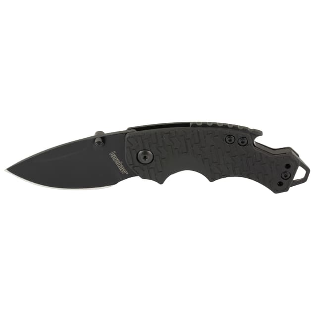 Kershaw 8700BLK Shuffle  2.40" Folding GFN Plain Black Oxide 8Cr14MoV SS Blade Black K Textured Glass-Filled Nylon Handle Includes Pocket Clip