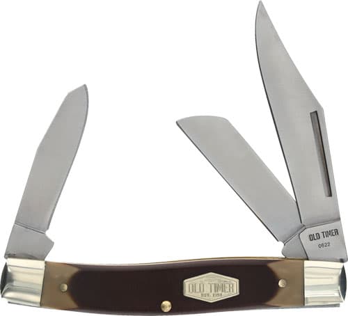 Old Timer Senior Folding Knife 3" Clip Point Blade 3 Blades
