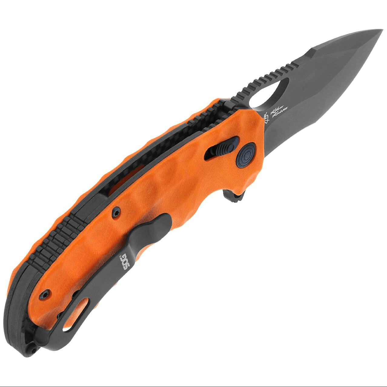 SOG Kiku XR LTE Blaze Orange Knife 3.02" Blade Orange