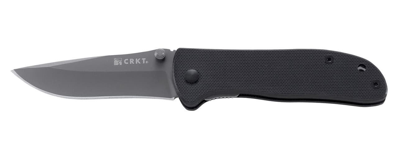 CRKT 6450K Drifter 2.88" Folding Plain Gray TiCN 8Cr14MoV SS Blade/Black G10 Handle Includes Pocket Clip