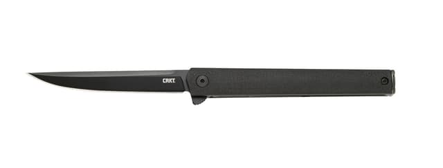 CRKT 7097K CEO Blackout 3.35" Folding Plain Black EDP AUS-8A SS Blade/Black GRN Handle Includes Pocket Clip