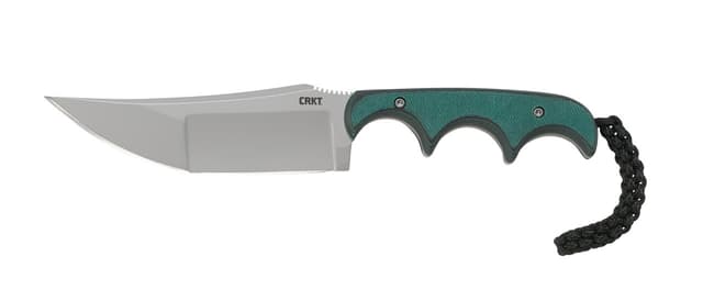 CRKT 2394 Minimalist Katana 3.56" Fixed Plain Bead Blasted 8Cr13MoV SS Blade/ Green Resin Infused Fiber Handle Includes Lanyard