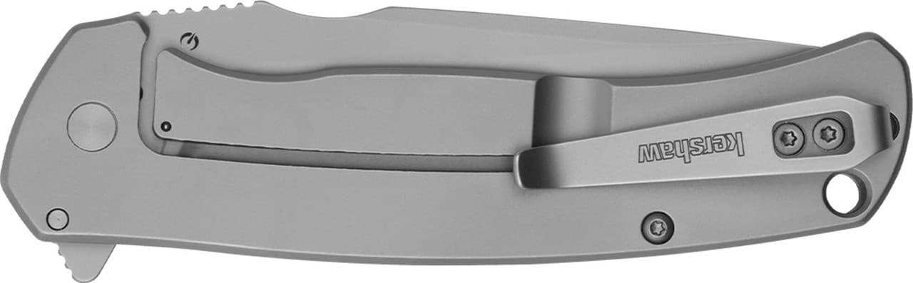 Kershaw 1416 Scour  3.30" Folding Drop Point Plain Bead Blasted 8Cr13MoV SS Blade, Bead Blasted Stainless Steel Handle