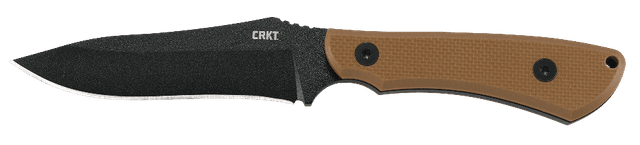 CRKT 2083 Ramadi  4.37" Fixed Plain Black Matte Baked-On Anti Rust SK-5 Steel Blade/Coyote Textured G10 Handle Includes Sheath