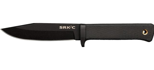 Cold Steel CS-49LCKD SRK Compact 5" Fixed Plain Black Tuff-Ex Finish SK-5 Steel Blade/Black Kray-Ex Handle Includes Sheath