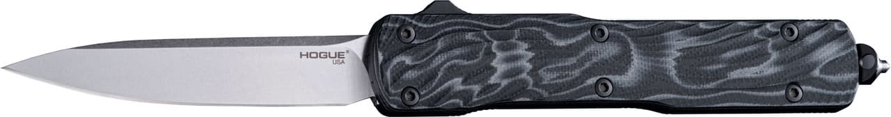 Hogue 34879 Counterstrike  3.35" OTF Drop Point Plain Stone Tumbled CPM 20V SS Blade, G-Mascus Black Aluminum/G10 Handle