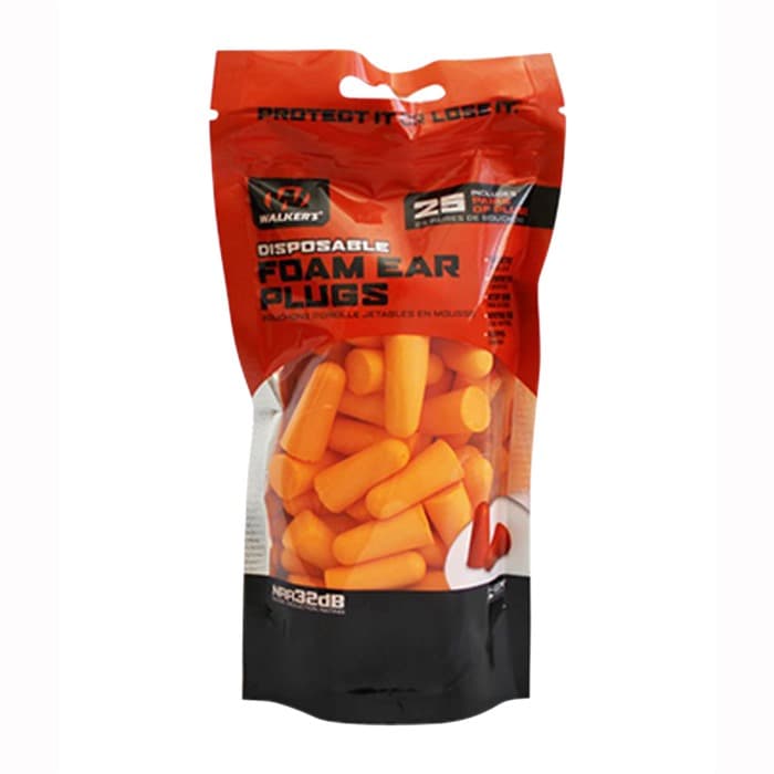 25 Pair Of Foam Plugs In A Bag