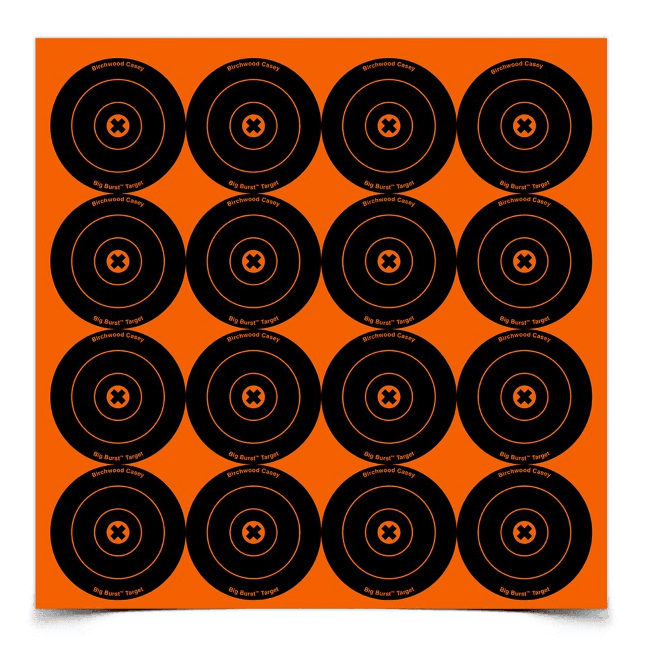 Big Burst 3 Inch Bull's-Eye Targets, 3 Sheets, 48 Targets