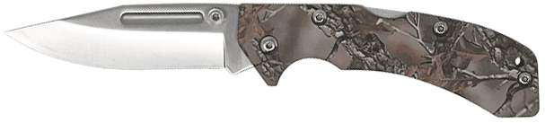 AccuSharp 713C Lockback  3" Folding Clip Point Plain Stainless Steel Blade/Camo G10 Handle Includes Allen Wrench
