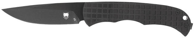 CobraTec Knives CTCLNHRBLK Cyclone Hidden Release 3" Flip Open Plain Black TiCN D2 Steel Blade, 4" Black Aluminum Handle